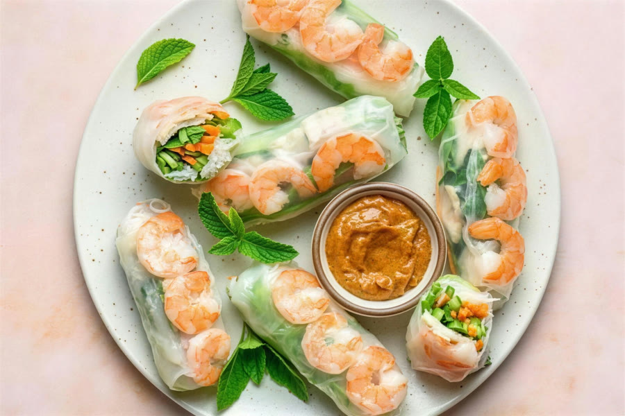 Fresh Roll with Shrimp and Vegetables — 2 pcs