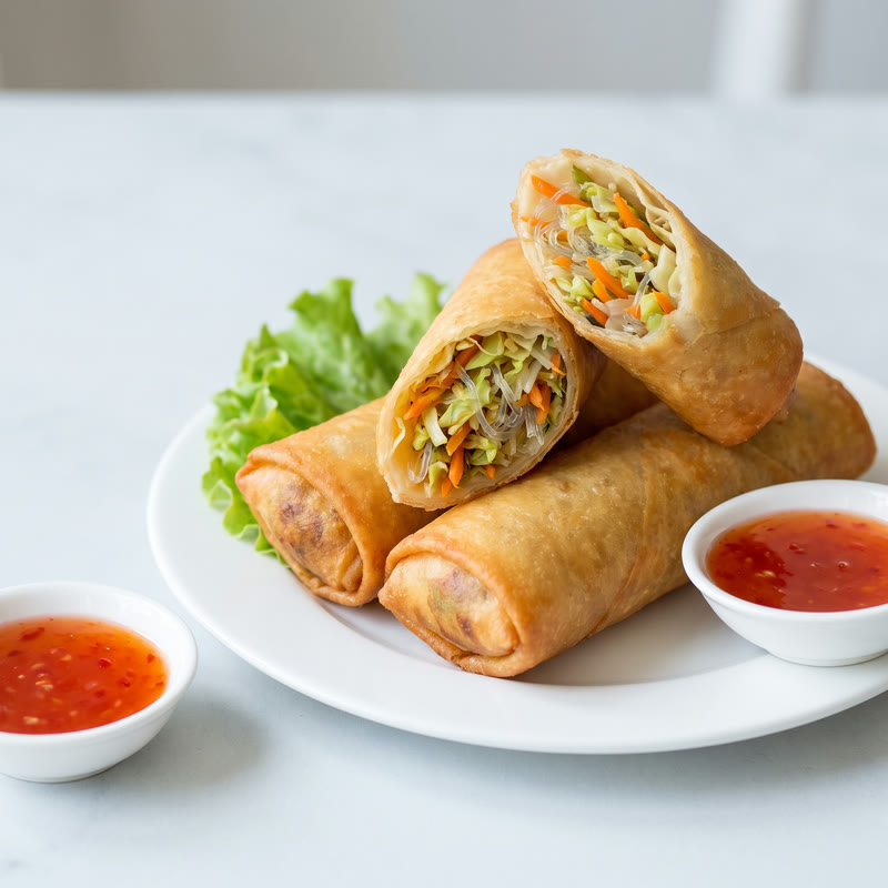 Deep Fried JUMBO Veggies Spring Rolls — 3 pcs