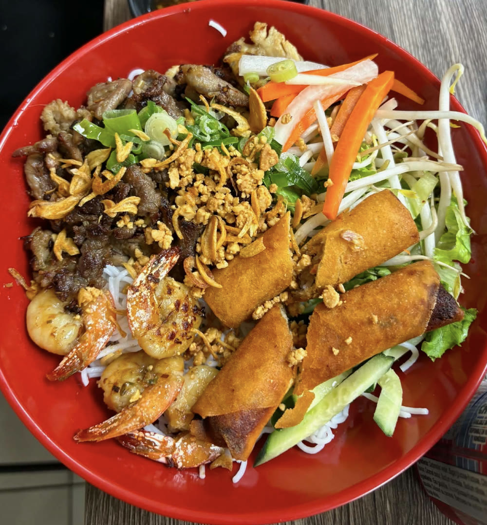 Vermicelli with BBQ Chicken, BBQ Beef, Pork with Vegetables — two choices